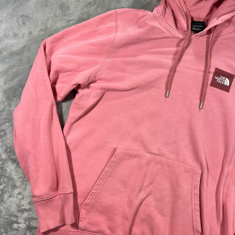 The North Face Hoodie Womens Size M Pink Pullover Box Logo A4M4N - Picture 11 of 16